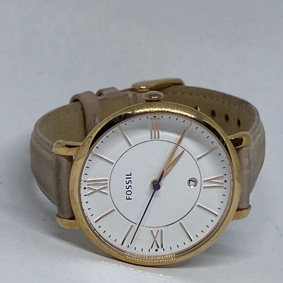 Fossil Jacqueline ES3988 Women's Blush Leather Analog Dial Quartz Watch MP369 - Picture 7 of 12